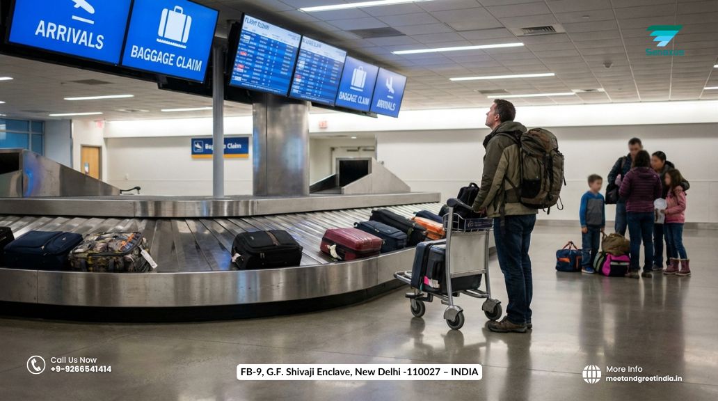 Proceed to baggage claim and collect luggage