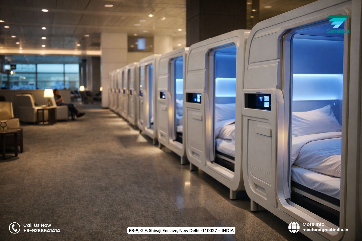 Sleeping Pods in Delhi Airport T3